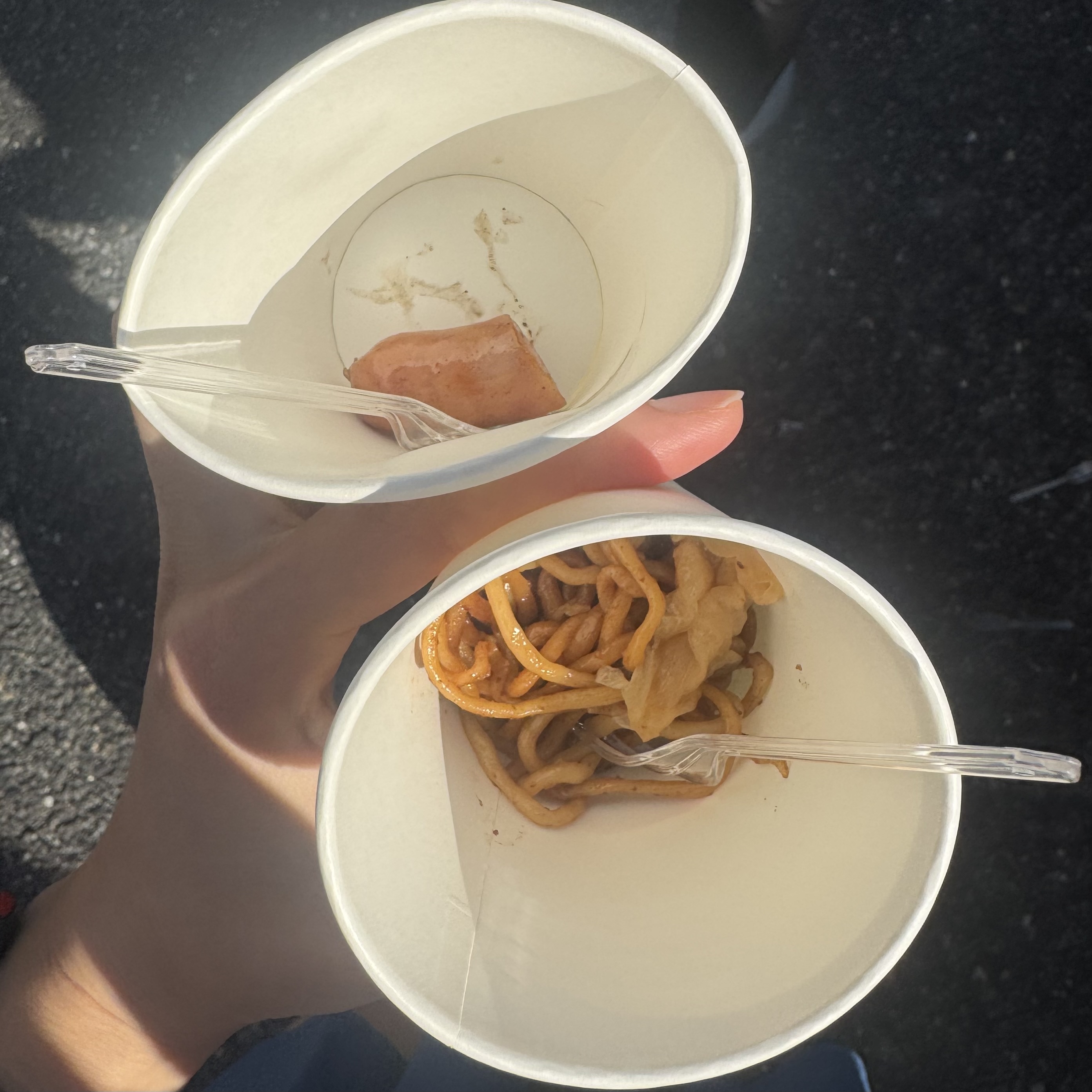 にしおマラソンエイド ウィンナー 焼きそば